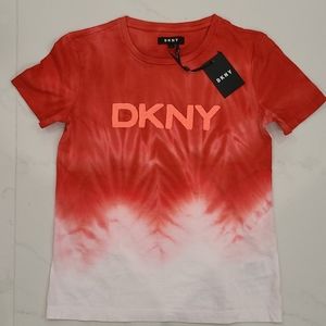 DKNY LOGO shirt size Large chest 18 in long 24 in